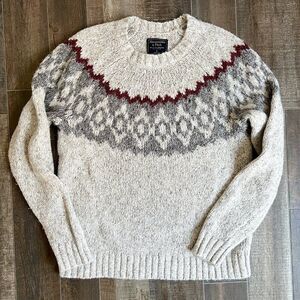Abercrombie & Fitch Women's Fair Isle Sweater Cotton Blend Size Small